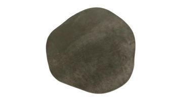 Organisch groen Ringwood vloerkleed met boomring patroon, bovenaanzicht