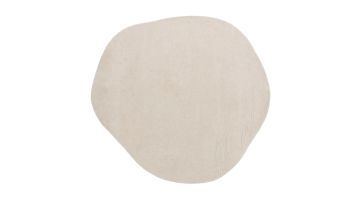 Organisch vloerkleed Ringwood in crème met zachte lijnen geïnspireerd op jaarringen