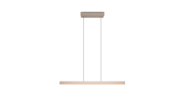 Hanglamp donegal beige met slanke LED-lichtbalk, verstelbare ophanging en minimalistisch design.
