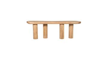 Sidetable Nigel van Eleonora met organisch gevormd blad en vier ronde poten van mangohout