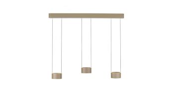 PURE Clipse LED hanglamp met drie bronzen cilinders en modern minimalistisch design