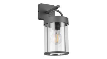 Almeria buitenwandlamp in antraciet schuin van voren