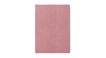 Handgeweven jute vloerkleed in blush roze kleur met natuurlijke structuur