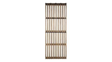 Hoge houten kapstok Tweak met verticale spijlen en 14 zwarte metalen haken
