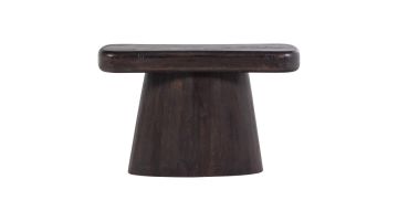 WOOOD sidetable Amco van donkerbruin mangohout frontaal gefotografeerd