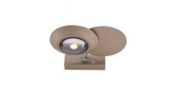 Moderne bronzen PURE Oculis wandlamp met verstelbare LED lichtpunten en minimalistisch design.