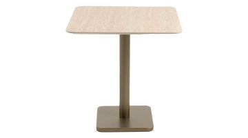COCOmaison Brest bistrotafel travertine goud vooraanzicht
