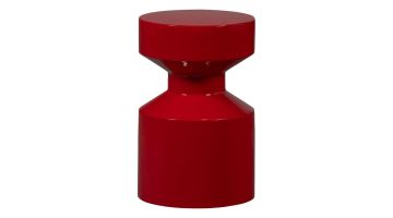 WOOOD Ferry bijzettafel van rood metaal met hoogglans afwerking vrijstaand