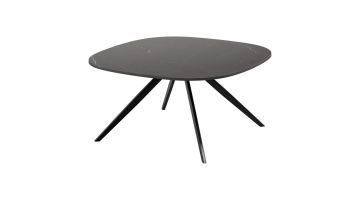 Pronto Wonen Fitura salontafel zwart keramiek 80x80 cm met kruispoot