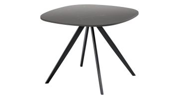 Zwarte Pronto Wonen Fitura salontafel met keramisch blad en metalen kruispoten