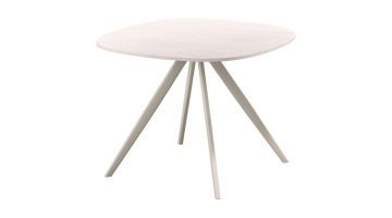 Witte Pronto Wonen Fitura salontafel met keramisch blad en metalen kruispoten