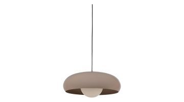 WOOOD Tivo hanglamp van hoogglans metaal in zandkleur met ronde vorm