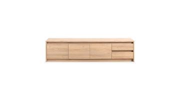 TV-meubel Quebec in Old Oak met drie deuren en twee lades