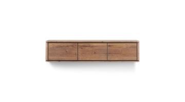 Hangend TV-meubel Lantani met drie klepdeuren in Barley houtlook