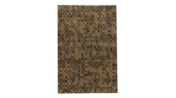 Vloerkleed Tango 200x290 cm met blokkenpatroon in verschillende bruine en grijze kleurtinten