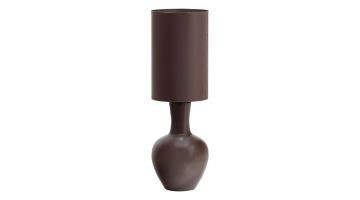 LOA TAFELLAMP XL METAAL HOOGGLANS BRUIN vrijstaand met witte achtergrond