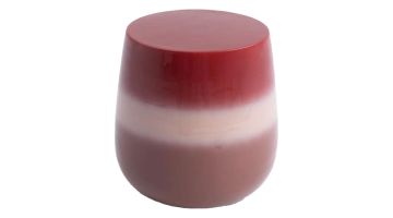 COCOmaison Do bijzettafel rood met rond design en glanzend kleurverloop.
