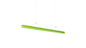 Tonone Bridge hanglamp in Toxic Green met lineair ontwerp en geïntegreerde ledverlichting.