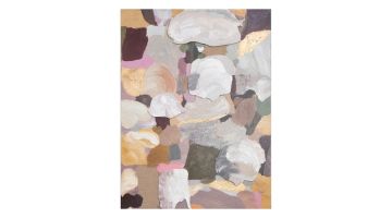 COCOmaison Dianne schilderij met 3D-verfstructuren, zachte pasteltinten en goudkleurige accenten.