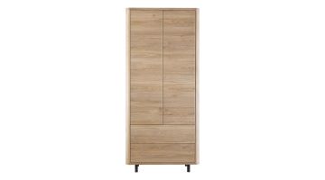 Pronto Wonen Lirona wandkast in old oak met twee deuren en twee laden.