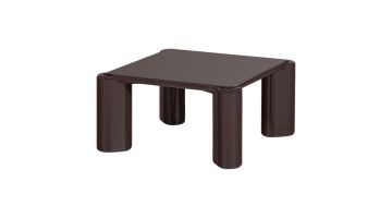 WOOOD Tiven salontafel in donkerbruin met hoogglans afwerking en afgeronde poten.