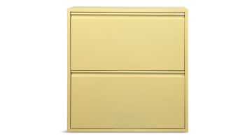 Spinder Design Billy 2 schoenenkast in Butter Yellow met twee kleppen
