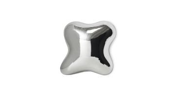 HKLIVING Wanddecoratie Orb Chrome met organische spiegelende vorm op een witte achtergrond