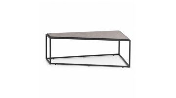 COCOmaison Salontafel Stand Up Triangel met bruin blad en metalen frame