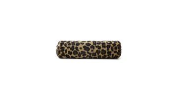 HKLIVING Bolster kussen met panterprint en roestbruine ronde uiteinden