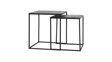 Light & Living Bijzettafel Papel Antraciet Set van 2