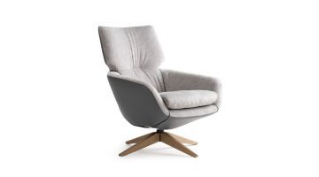 Leolux Draaifauteuil Lloyd Plus (stof/leder)