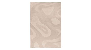 Beige vloerkleed Weave met organisch patroon in verschillende zachte beigetinten