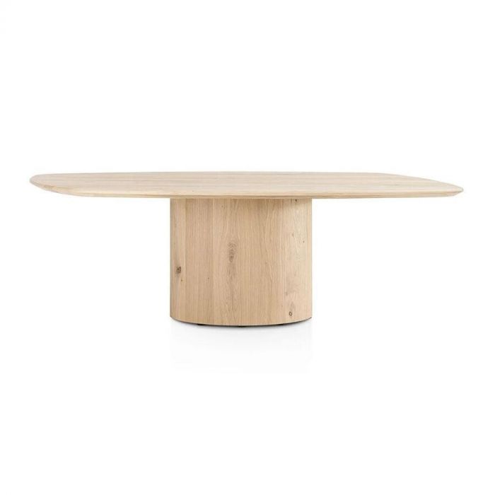 Eetkamertafel Palma in natural sand eiken, zijaanzicht