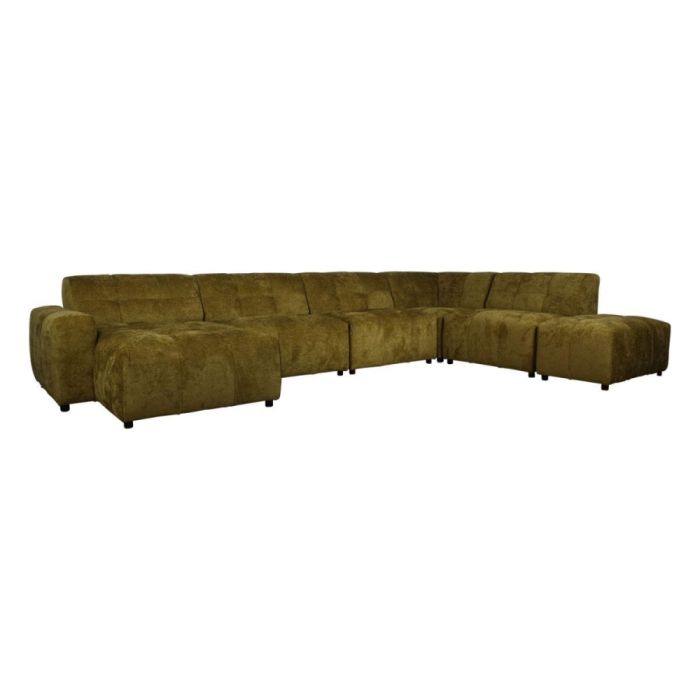 Zitcombinatie Wigston in hoekopstelling met brede armleuningen en comfortabele zitplaatsen.