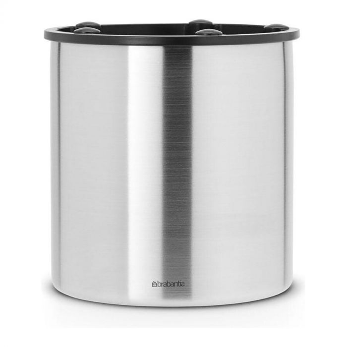 Brabantia Profile organiser in mat roestvrij staal, een compacte en stijlvolle opberger voor keukengerei.