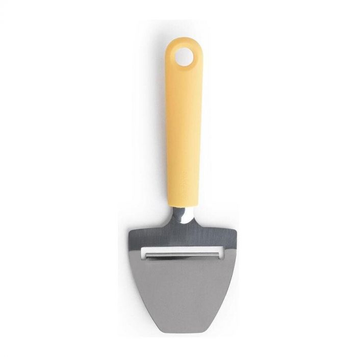  Brabantia kaasschaaf in vanillegele kleur met ergonomisch handvat en ophangoog.