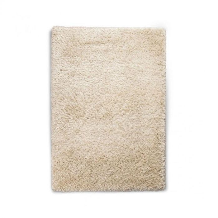 Hoogpolig vloerkleed Cecil van Rivièra Maison in crème, formaat 240x340 cm.