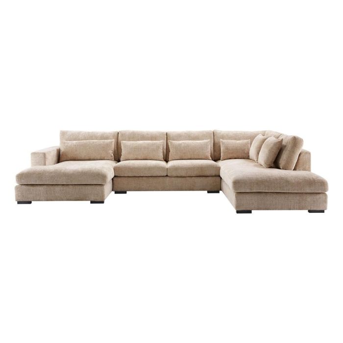 INHOUSE Comiso elementenbank rechts in beige met longchair en eilandopstelling