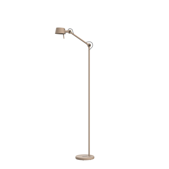 Beige design vloerlamp Bolt10 Floor met verstelbare arm en ronde voet