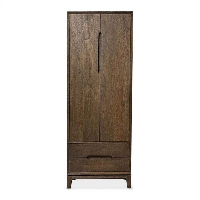 Kabinet Cortez 75 cm van mangohout in bruine kleur, vooraanzicht.