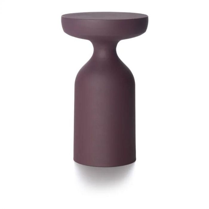 Bijzettafel Dion in paars metaal van COCOmaison, organisch gevormd.