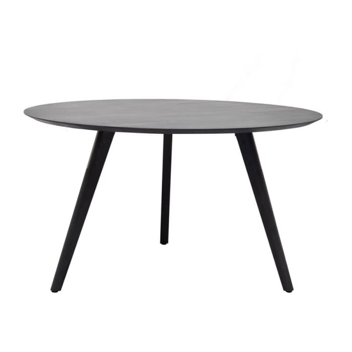 NOGA eetkamertafel Sita rond 140 cm met zwart onderstel op witte achtergrond