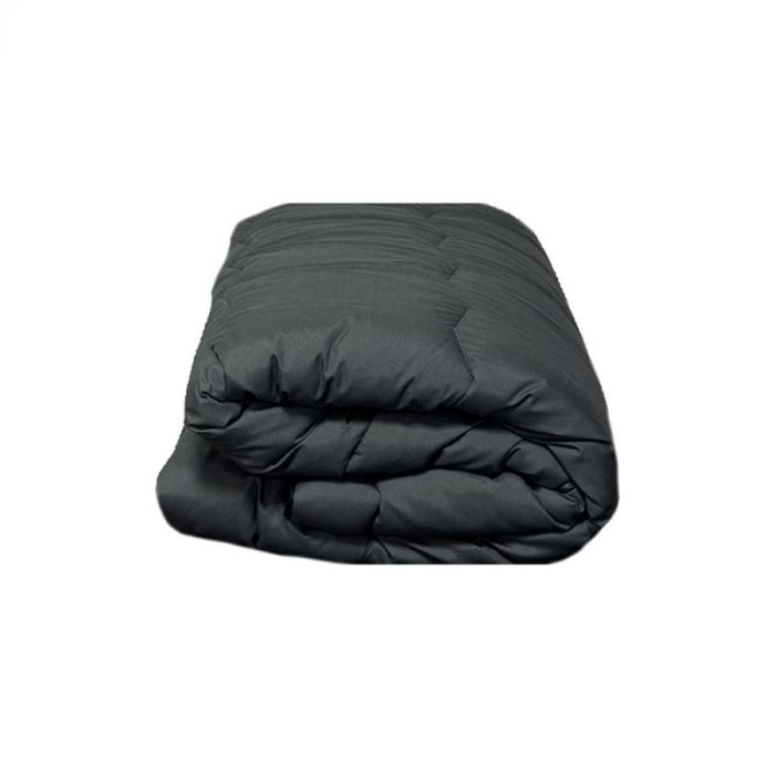 Opgevouwen antracietkleurig Eazzzy Bedzzz dekbed zonder overtrek, gemaakt van zachte microveze