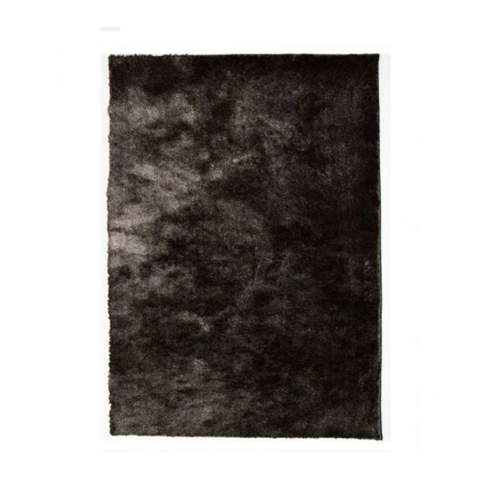 Donkergrijs INHOUSE vloerkleed Veri van 200x290 cm met subtiele glans en zachte, dichte structuur, volledig van bovenaf gefotografeerd.