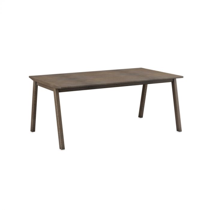 Skovby eettafel #140 in donker hout met vast blad van 100x174 cm, zijaanzicht.