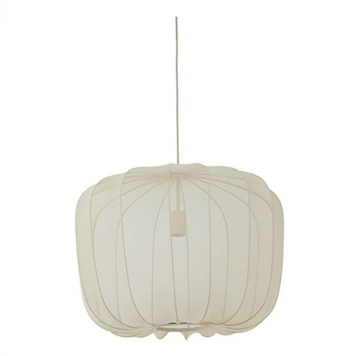 Plumeria hanglamp zand Ø50 cm met organische vorm, ideaal voor boven de eettafel of in de woonkamer.