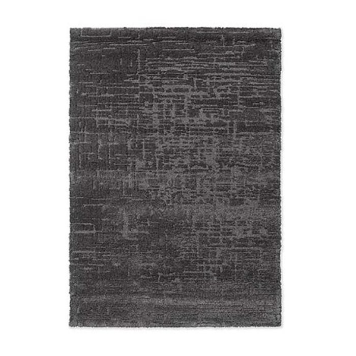 Vloerkleed Twinset van tencel en zuiver scheerwol, bovenaanzicht met verfijnde structuur en subtiel patroon.