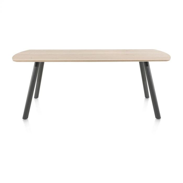 Elements dressoir Onyx van 240 cm breed met 3 deuren, 2 laden en 5 niches met ledverlichting.