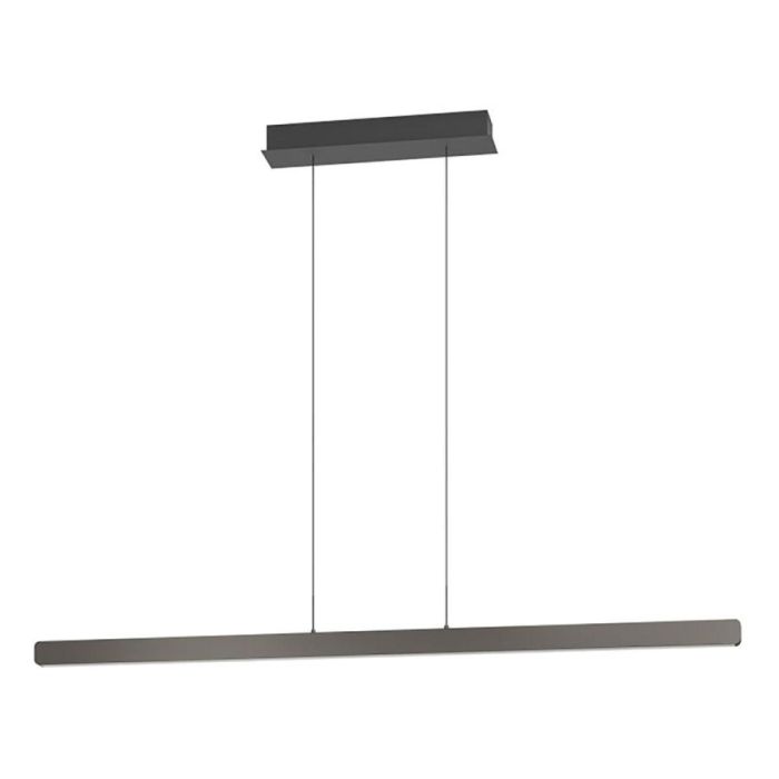 Eglo hanglamp Ciggiano LED in zwart, minimalistisch ontwerp met twee ophangdraden en een lange horizontale lichtbalk.