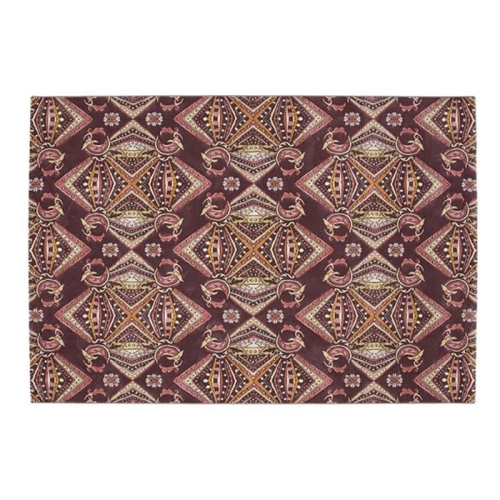 Trendhopper vloerkleed Groovy by Jill met kleurrijk grafisch patroon in rood- en paarstinten, formaat 200x290 cm.